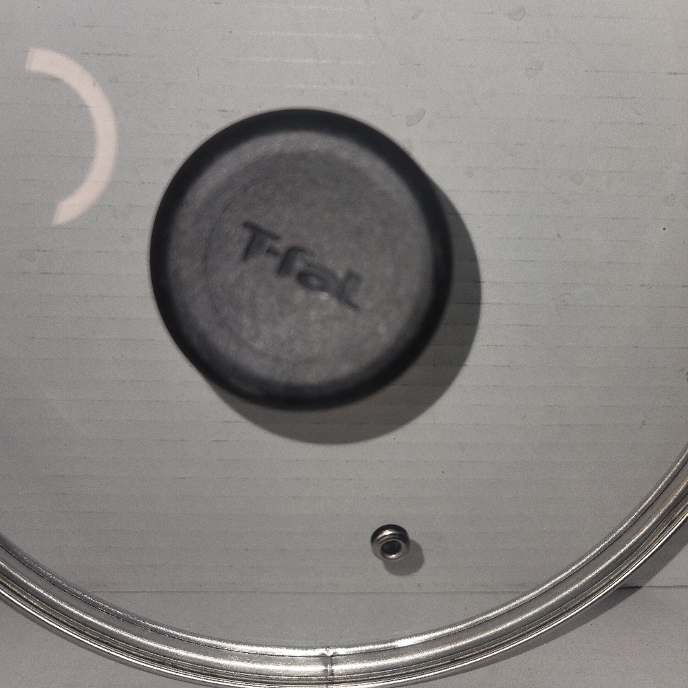 T-Fal Pot Pan Glass Lid Replacement 9.5" In Outer 9 1/4" Rim Vented Black Handle - Picture 2 of 4